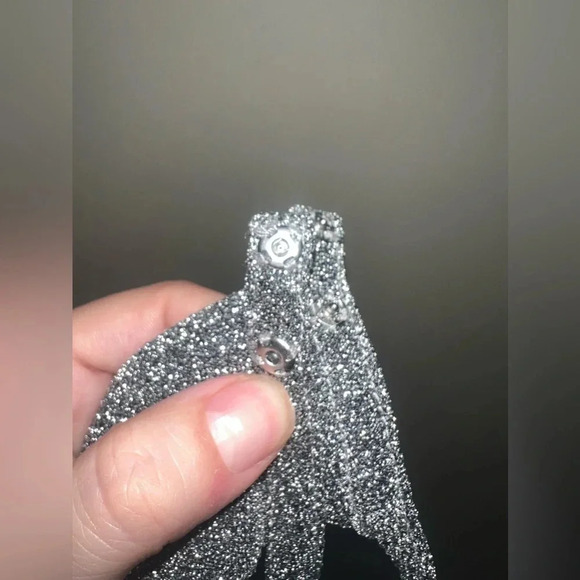 Crosby Mollie Burch Silver Sparkly Halter Dress Size‎ M Money Classic Party NYE - Picture 12 of 16